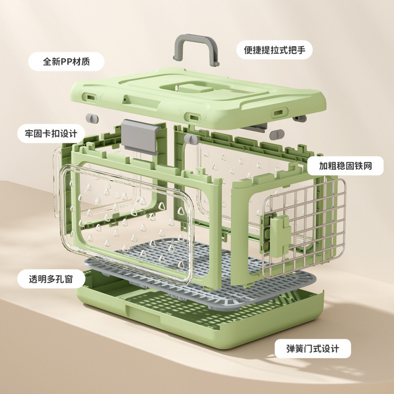 folding pet carrier portable cat crate