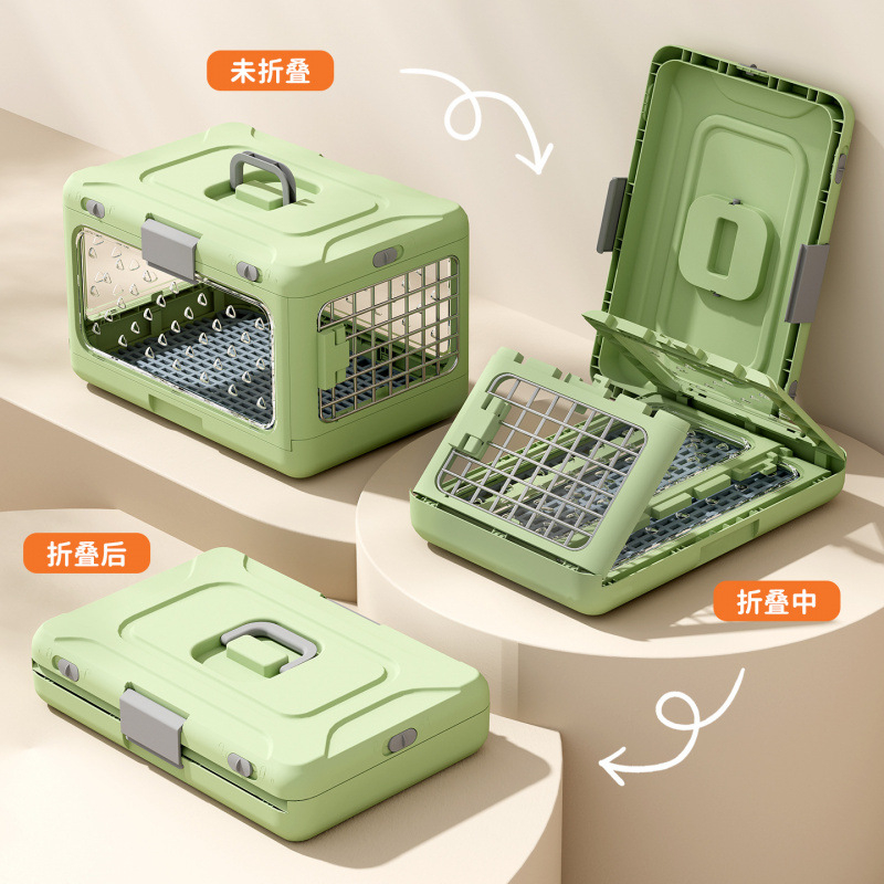 folding pet carrier green design to use