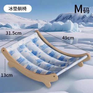 Elevated pet cooling hammock bed with gel layer for cats and dogs summer use