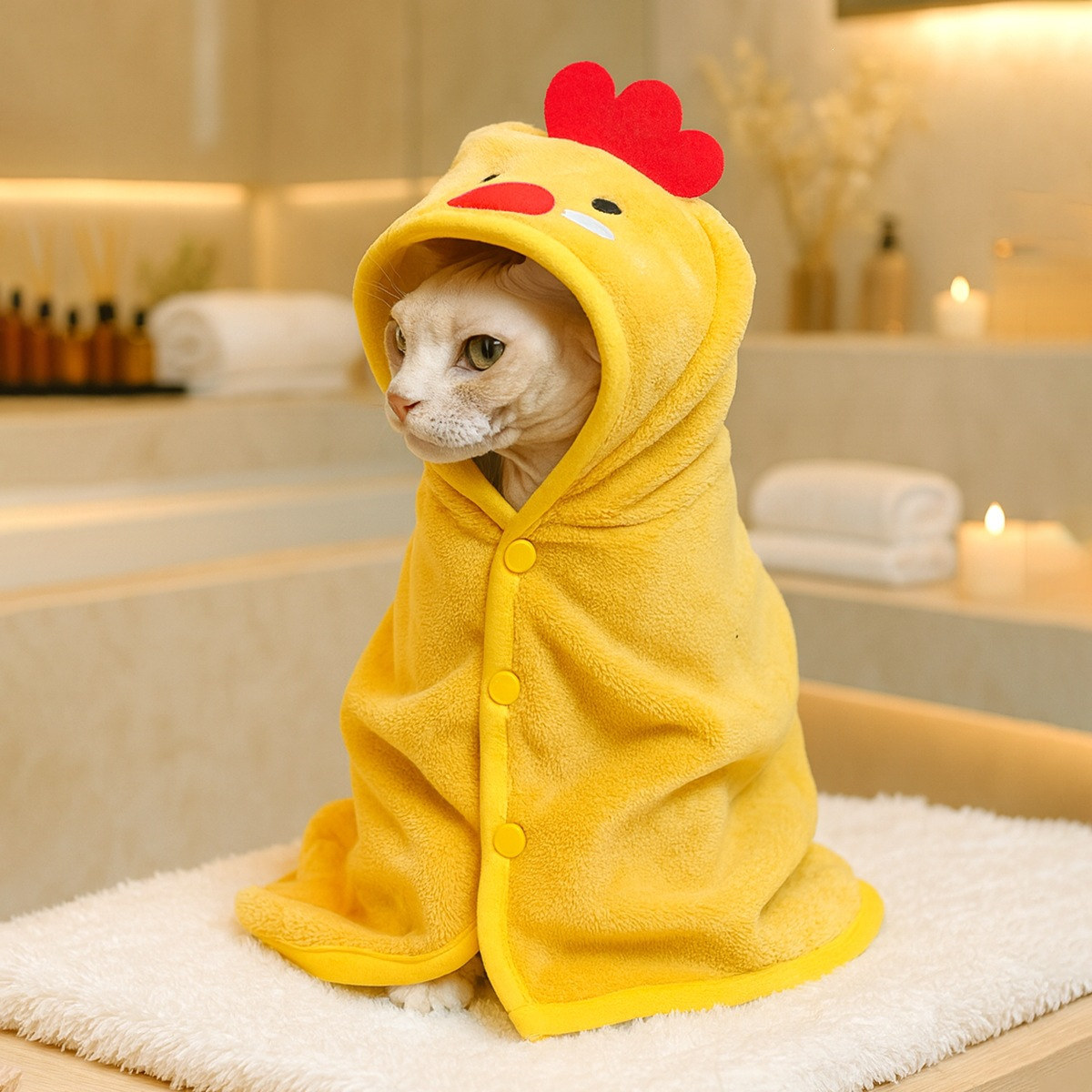 Pet bath robe chicken