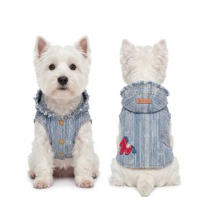 dog denim vest fashion clothes
