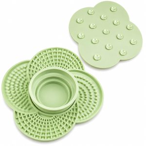 flowershaped silicone slowfeeder mat for dog cat